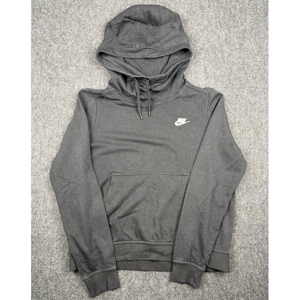 Nike Sportswear Essential Funnel Neck Hoodie Black Pullover Medium